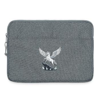 White Pegasus on Crystal Rock - Laptop bag 15" - heather grey - Front