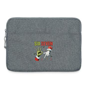 Six Seven Bruh Santa - Laptoptasche 15" - Grau meliert - Vorne