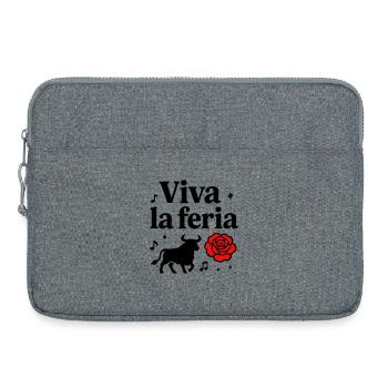 Motif Vive La Féria Taureau Banda Sud-Ouest - Sacoche pour ordinateur portable 15 pouces - gris chiné - Devant