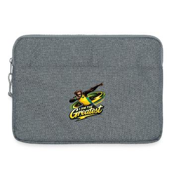 Monkey Sports Hero: I am the Greatest - Laptop bag 15" - heather grey - Front