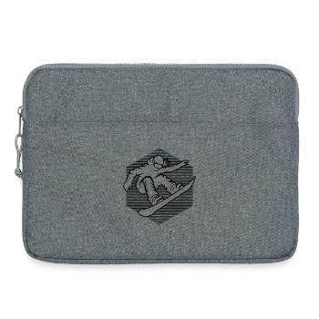 Einfach Snowboard zeitloses Design für Frauen - Laptoptasche 15" - Grau meliert - Vorne