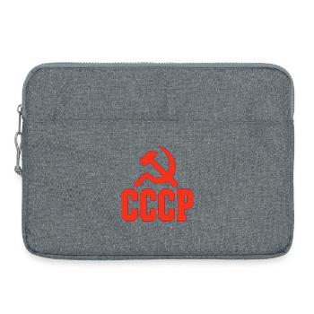 CCCP Design im 80er Jahre Stil – Retro Shirt - Laptoptasche 15" - Grau meliert - Vorne