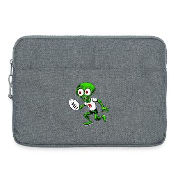 Joueur de rugby Alien - Sacoche pour ordinateur portable 15 pouces - gris chiné - Devant