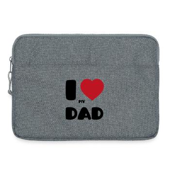 I love my dad - Laptop bag 15" - heather grey - Front