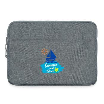 Summer and Sea - Summer Design - Laptop bag 15" - heather grey - Front