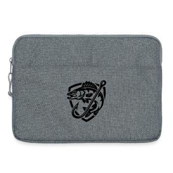 Icône de la pêche au brochet - Sacoche pour ordinateur portable 15 pouces - gris chiné - Devant