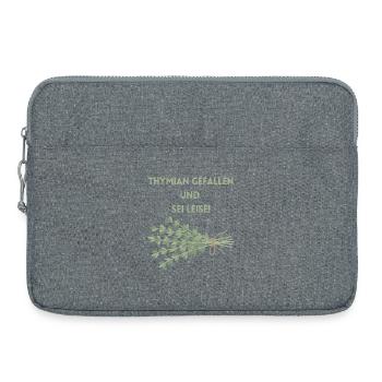Thymian Gefallen und Sei Leise - Laptoptasche 15" - Grau meliert - Vorne