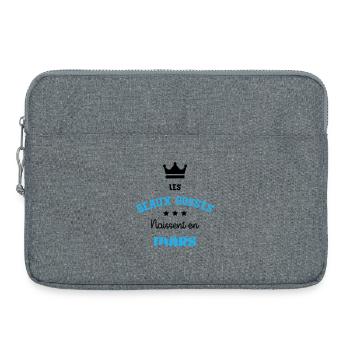 Cadeau naissance bébé garçon Mars Beaux Gosses BG - Sacoche pour ordinateur portable 15 pouces - gris chiné - Devant