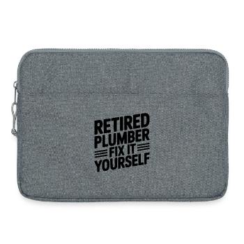 Plombier à la retraite Réparez ça vous-même - Sacoche pour ordinateur portable 15 pouces - gris chiné - Devant