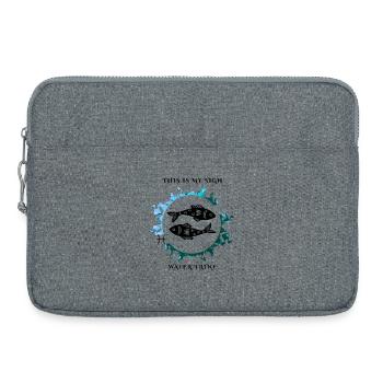 Mon signe des Poissons - Sacoche pour ordinateur portable 15 pouces - gris chiné - Devant