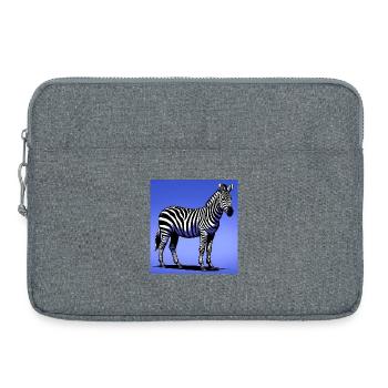 zèbre - Sacoche pour ordinateur portable 15 pouces - gris chiné - Devant
