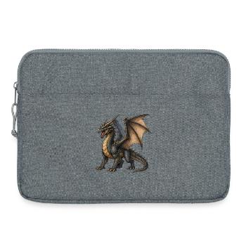 Drache Flammenklaue - Laptoptasche 15" - Grau meliert - Vorne