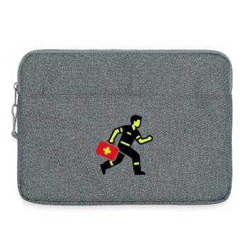 Trousse d’urgence pour médecin ambulancier - Sacoche pour ordinateur portable 15 pouces - gris chiné - Devant