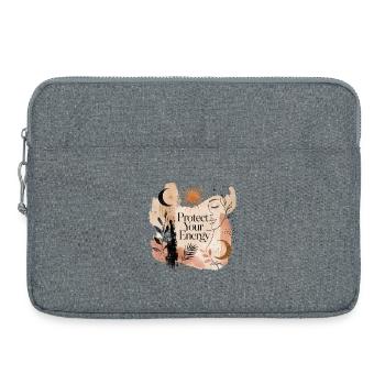 Protégez votre énergie – Boho Sky Art - Sacoche pour ordinateur portable 15 pouces - gris chiné - Devant