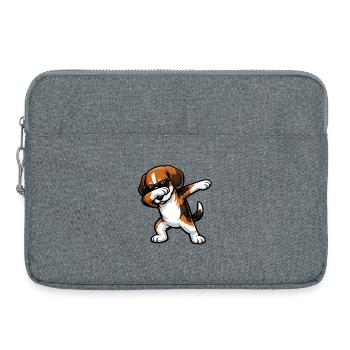 Dabbing Beagle - Laptoptasche 15" - Grau meliert - Vorne