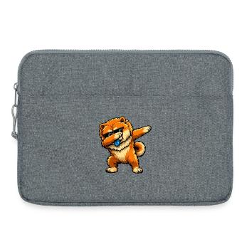 Dabbing Chow Chow - Laptoptasche 15" - Grau meliert - Vorne