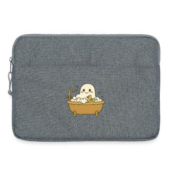 Ghost bubble bath - Laptop bag 15" - heather grey - Front
