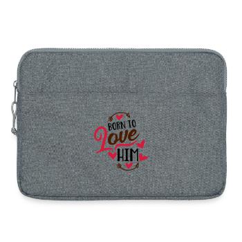 love - Laptop bag 15" - heather grey - Front