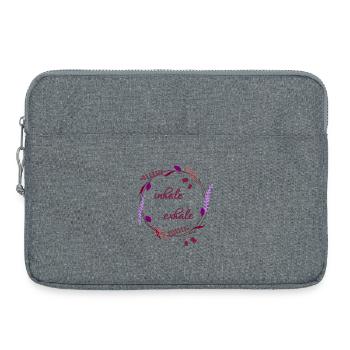 Inhale... Exhale... - Laptoptasche 15" - Grau meliert - Vorne