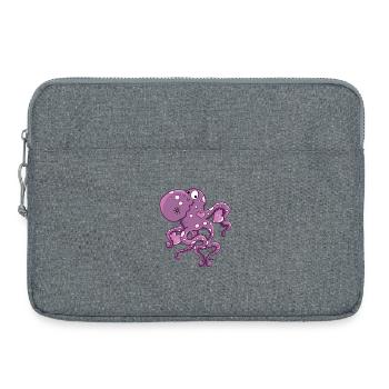 Poulpes Amoureuse - Sacoche pour ordinateur portable 15 pouces - gris chiné - Devant