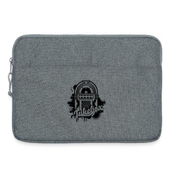 Jukebox in stencil street art style with typography - Laptop bag 15" - heather grey - Front