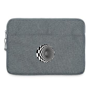 Tunnel Noir et Blanc Illusion - Sacoche pour ordinateur portable 15 pouces - gris chiné - Devant
