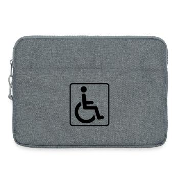 Wheelchair symbol for the disabled # - Laptop bag 15" - heather grey - Front