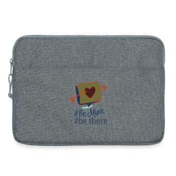 Valentine’s Day - Laptop bag 15" - heather grey - Front