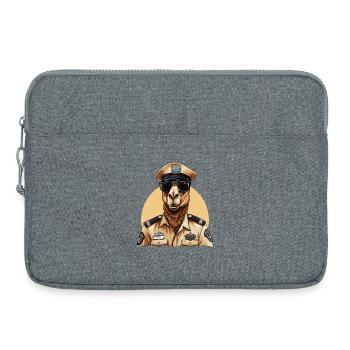 Kamel Polizist - Laptoptasche 15" - Grau meliert - Vorne