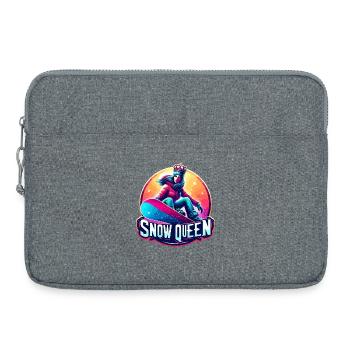 Schneekönigin Winter Snowboard Königin Design - Laptoptasche 15" - Grau meliert - Vorne