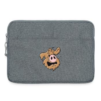 Pig dog howling - Laptop bag 15" - heather grey - Front