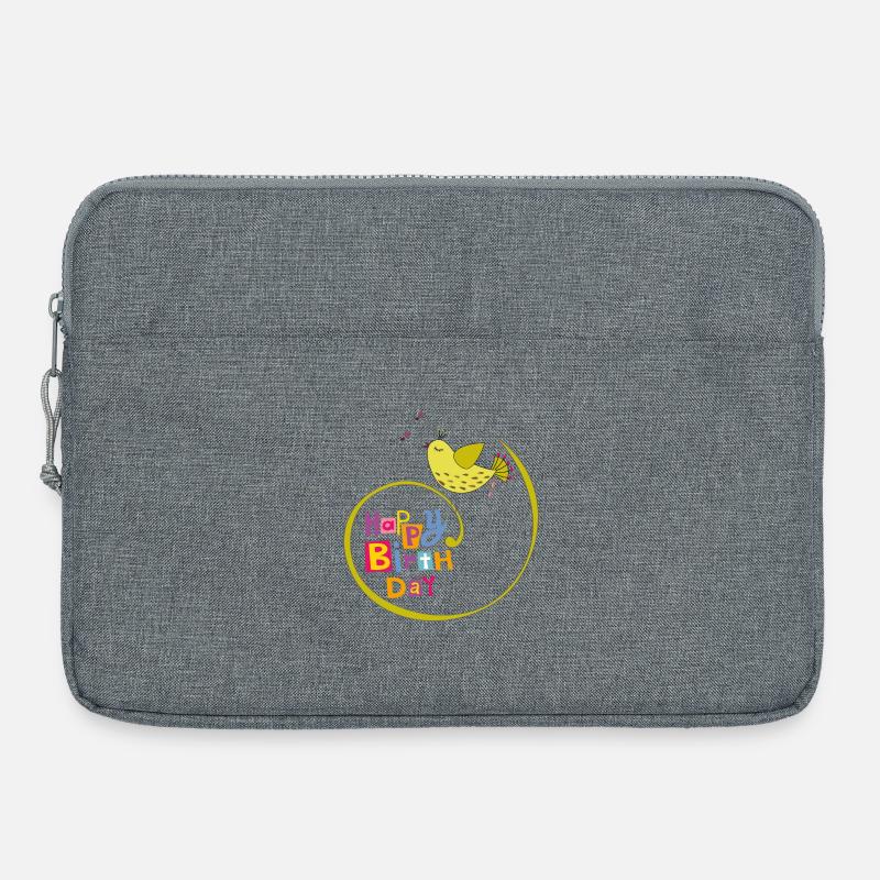 Happy Birthday - Laptoptasche 15" - Grau meliert