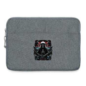 Mort avec la guitare Grim Reaper - Sacoche pour ordinateur portable 15 pouces - gris chiné - Devant