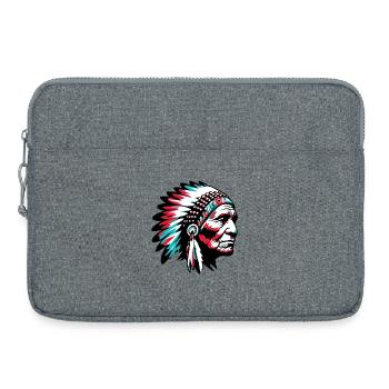 Amérindien Américain - Sacoche pour ordinateur portable 15 pouces - gris chiné - Devant