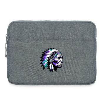 Amérindien Américain - Sacoche pour ordinateur portable 15 pouces - gris chiné - Devant