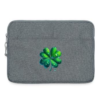 Four-leaf clover - Laptop bag 15" - heather grey - Front