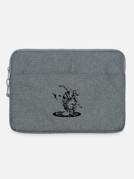 Breakdancer Zeichnung - Laptoptasche 15" - Grau meliert