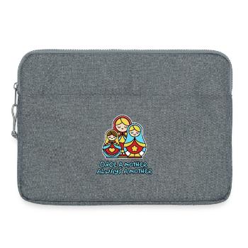 Mère un jour, mère toujours - Sacoche pour ordinateur portable 15 pouces - gris chiné - Devant