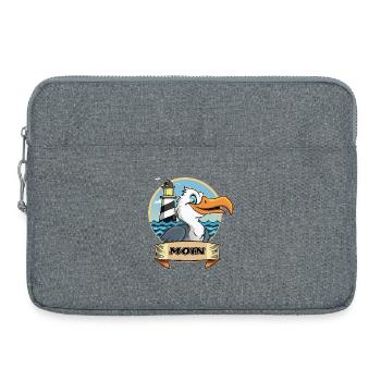 Moin -Möve with lighthouse - Laptop bag 15" - heather grey - Front