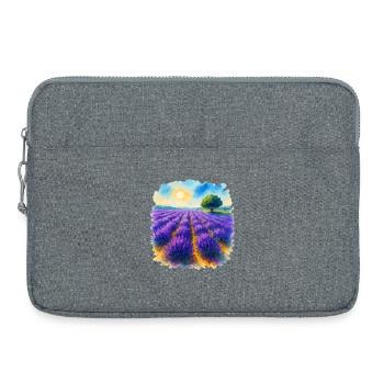 Lavender field - Laptop bag 15" - heather grey - Front