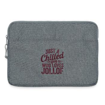 Chilled Guy Who Loves Jollof, African Food - Laptop bag 15" - heather grey - Front