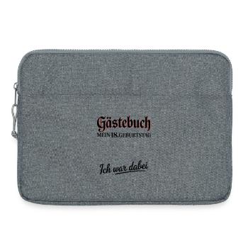 Gästebuch 18. Geburtstag – Ich war dabei Shirt - Laptoptasche 15" - Grau meliert - Vorne