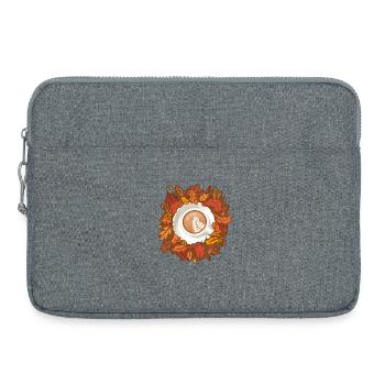 Leaves are Falling, Coffee is Calling - Laptoptasche 15" - Grau meliert - Vorne