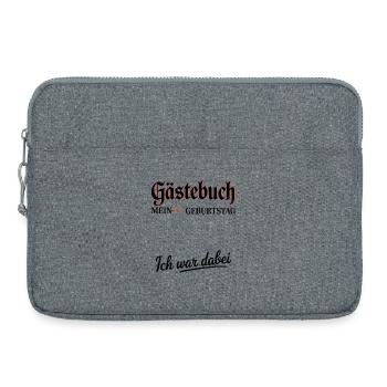 Gästebuch 33. Geburtstag – Ich war dabei Shirt - Laptoptasche 15" - Grau meliert - Vorne