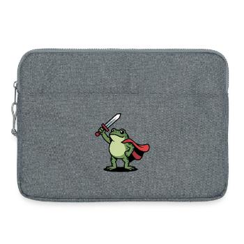 Portland Resist Frog - USA Protest T-Shirt - Laptoptasche 15" - Grau meliert - Vorne