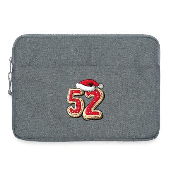 52 Zahl Keks Weihnachten - Laptoptasche 15" - Grau meliert - Vorne