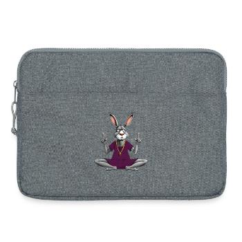 Yoga à l’âne / Âne Yogi - Sacoche pour ordinateur portable 15 pouces - gris chiné - Devant