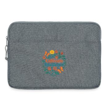 Cultivate Resilience Floral Heart - Laptop bag 15" - heather grey - Front