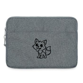 Fuchs Comic Lustig - Laptoptasche 15" - Grau meliert - Vorne