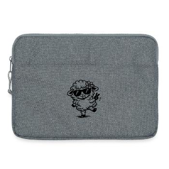 Mouton dansant avec des lunettes de soleil Gribouillis - Sacoche pour ordinateur portable 15 pouces - gris chiné - Devant